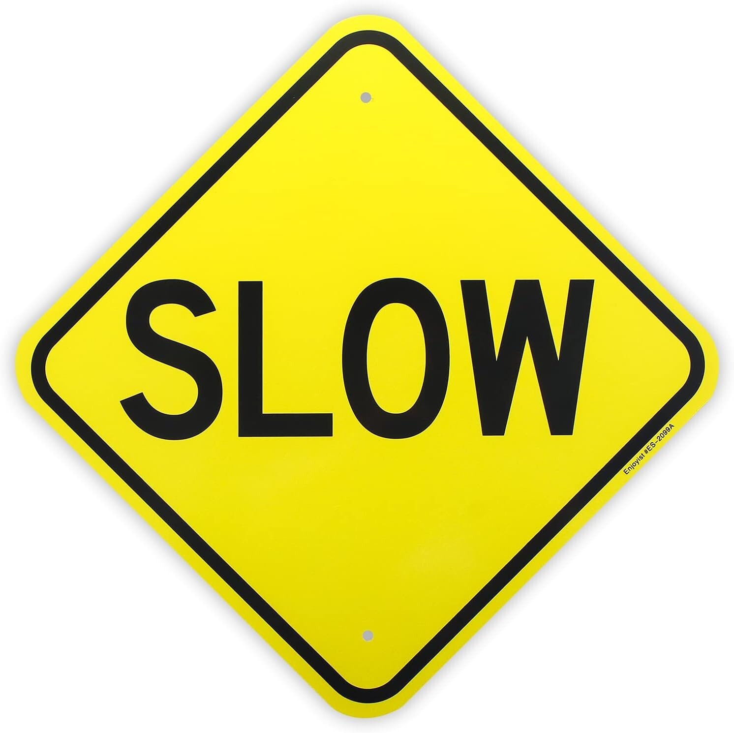 Slow Sign， – 12″x 12″ – .040 Aluminum Reflective Sign Rust Free Aluminum-UV