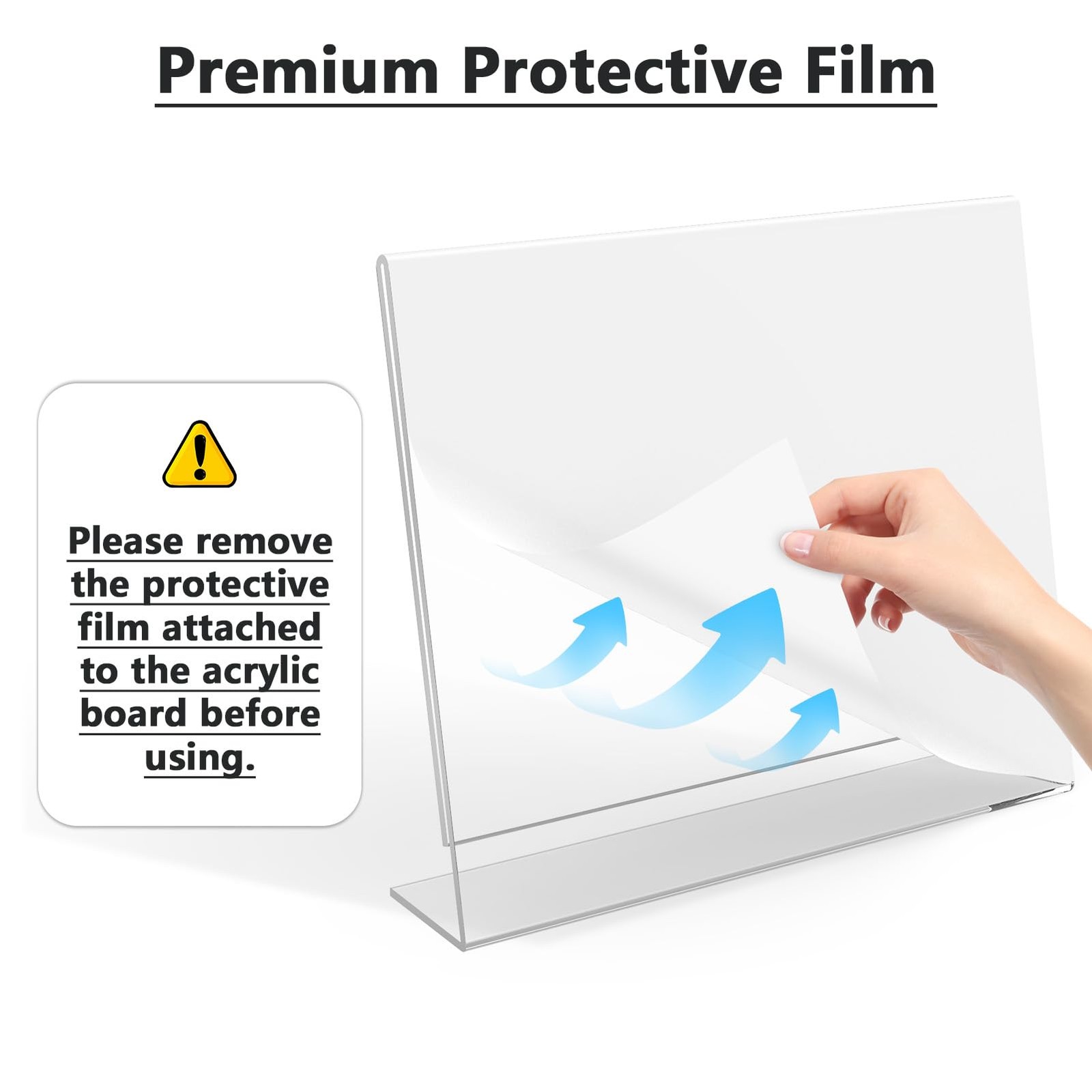 MaxGear Acrylic Sign Holder 8.5×11 Inches Horizontal 12 11×8.5 inches, Clear