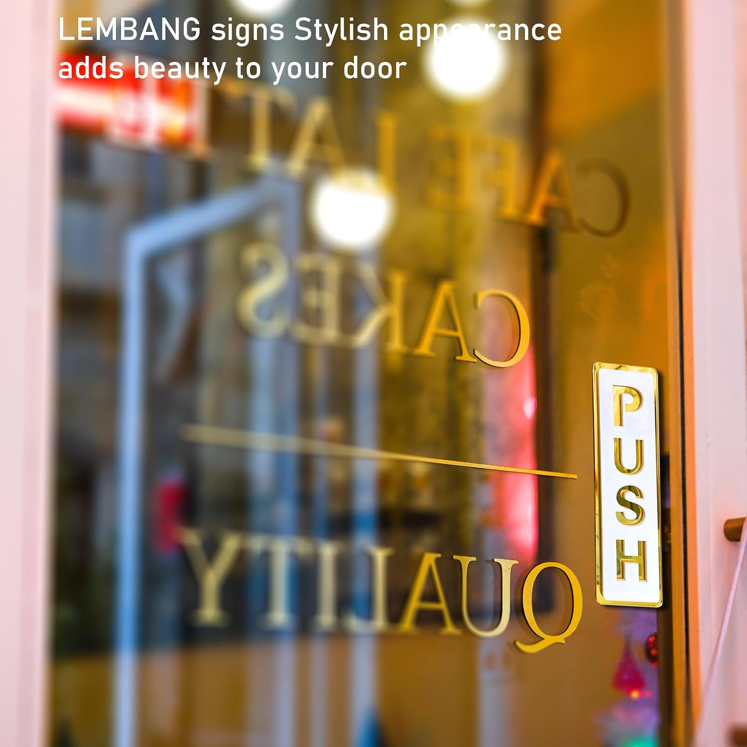 Push Pull Door Sign, Vertical,Double Layer Acrylic,Three-Dimensional,Indoor Outd