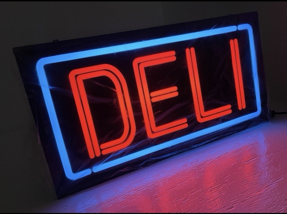 LED Flex Neon Style DELI Sign Retail Window Display Vintage Early Late 2000 Era