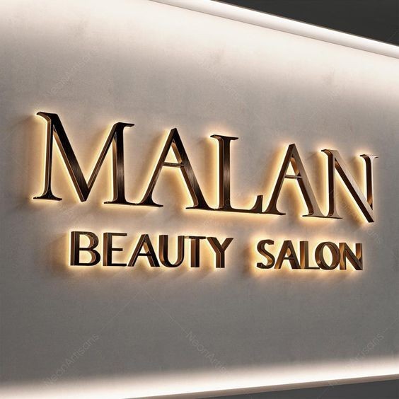 Custom Metal Backlit Sign – 3D Illuminated Letters, Outdoor Business Logo Sign
