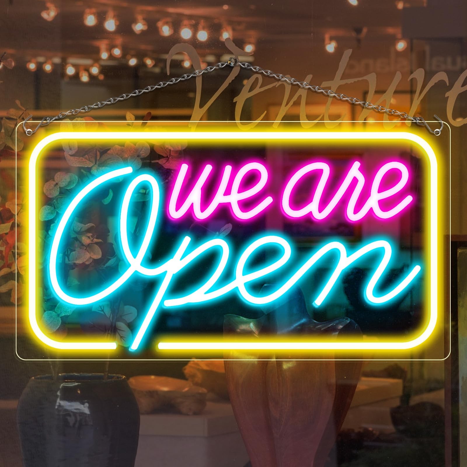 Neltbesin Neon We Are Open Signs For Business 23.5X 12.5 Open Sign Led Super To