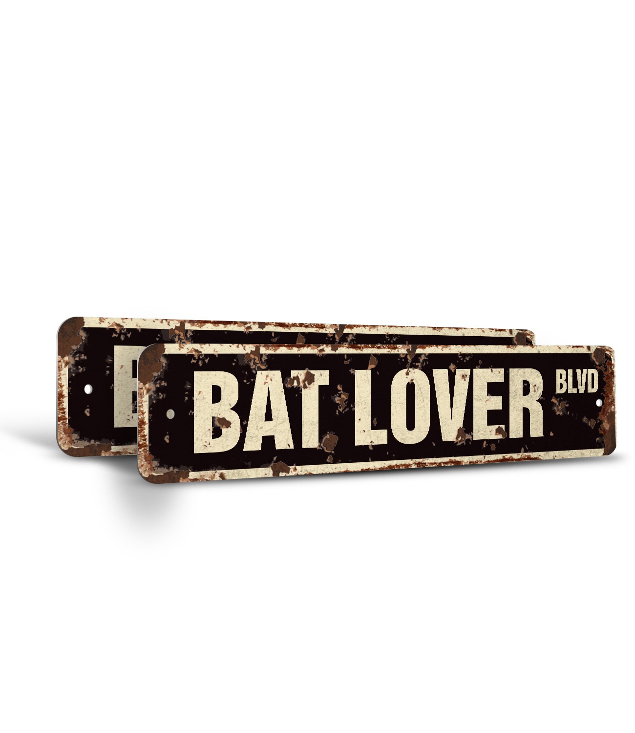 BAT LOVER Vintage Style Rustic Street Sign Metal animal fly cave dark night