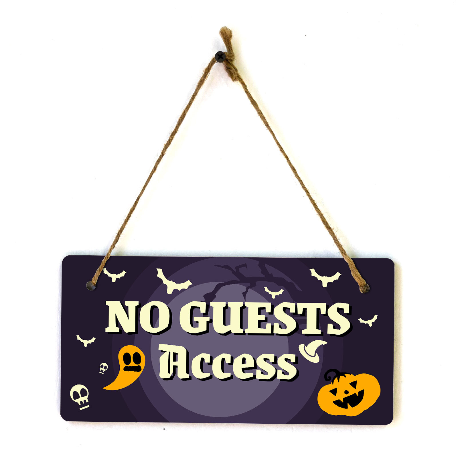 No Guests Access 5×10 Hanging Plus Wall or Door Sign
