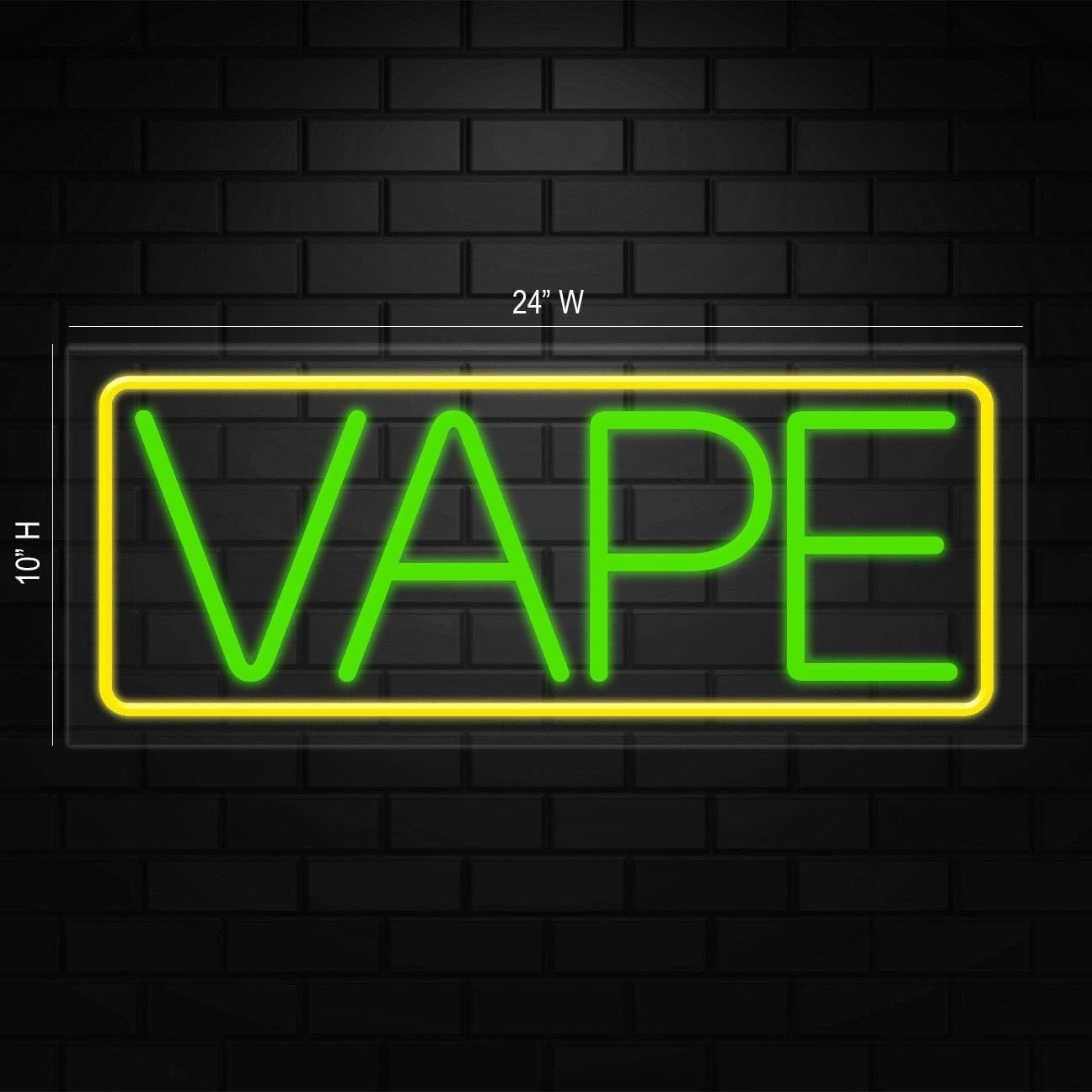 Vape Neon Sign for Retail Displays | LED Flex Neon | 24″W x 10″H x 1″D