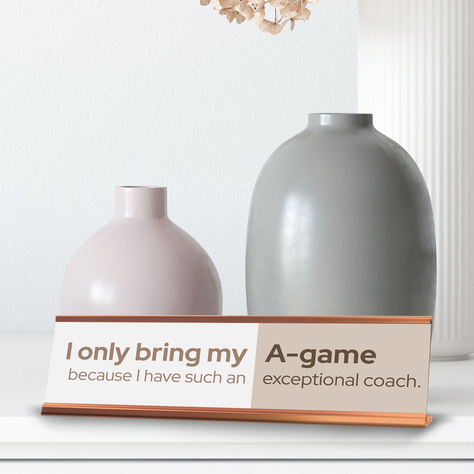 I Only Bring My A-game Because I Have Such an Exceptional Coach (2×8″)