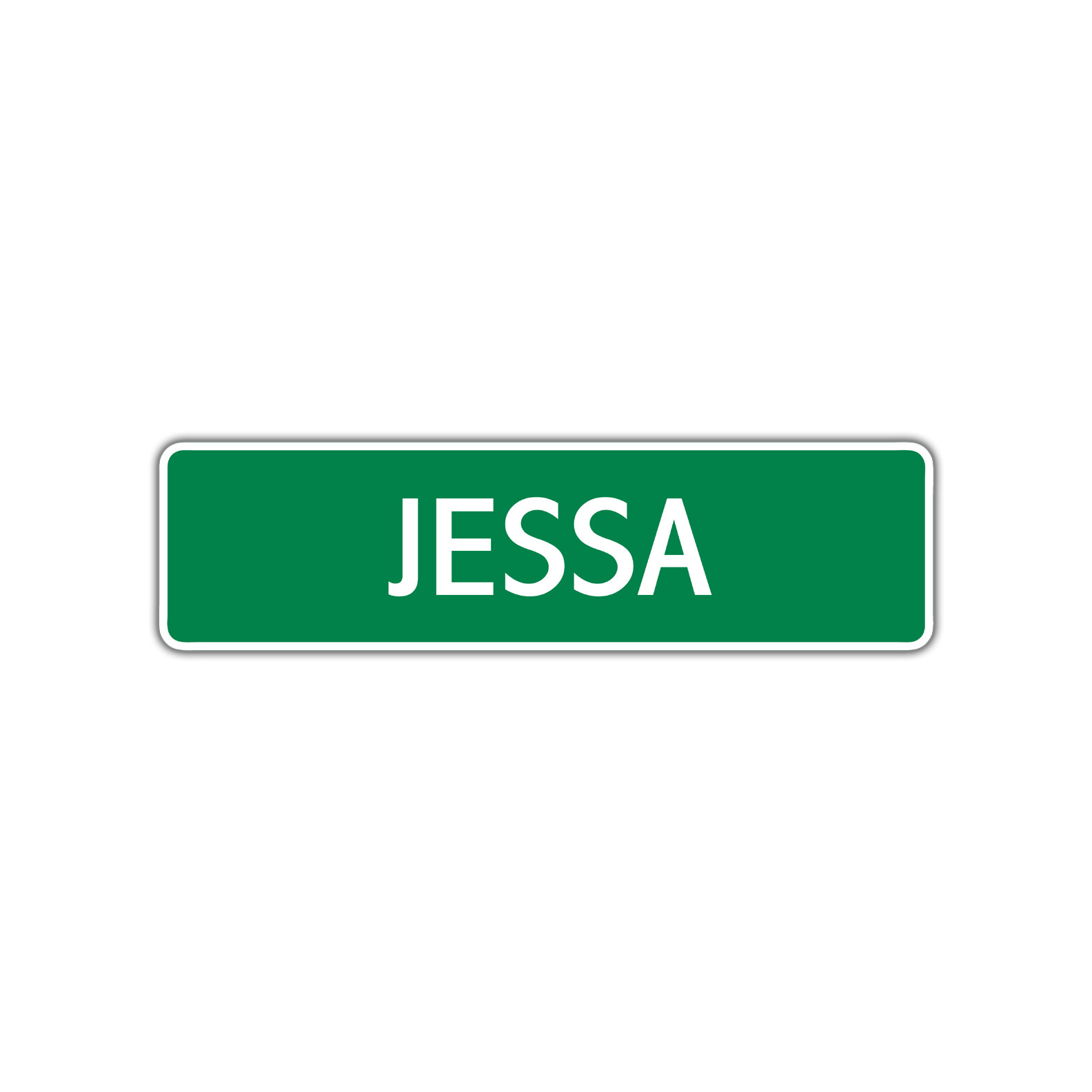 Jessa Girls Name Letter Printed Label Wall Art Decor Novelty Aluminum Metal Sign