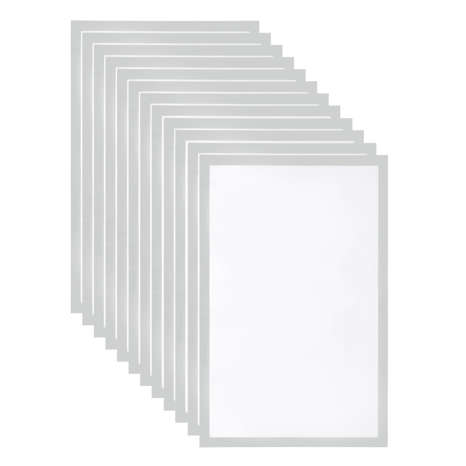 30pcs Self Adhesive Magnetic Wall Sign Holder, 11″x17″ Frame Display,Silver