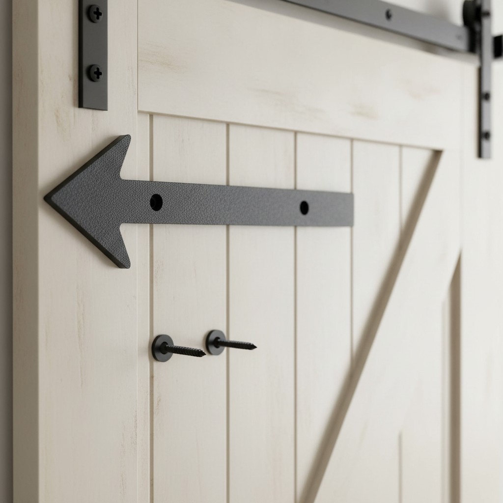 Versatile 6-Inch Wall-Mount Black Arrow Sign with Installation Hardware Included