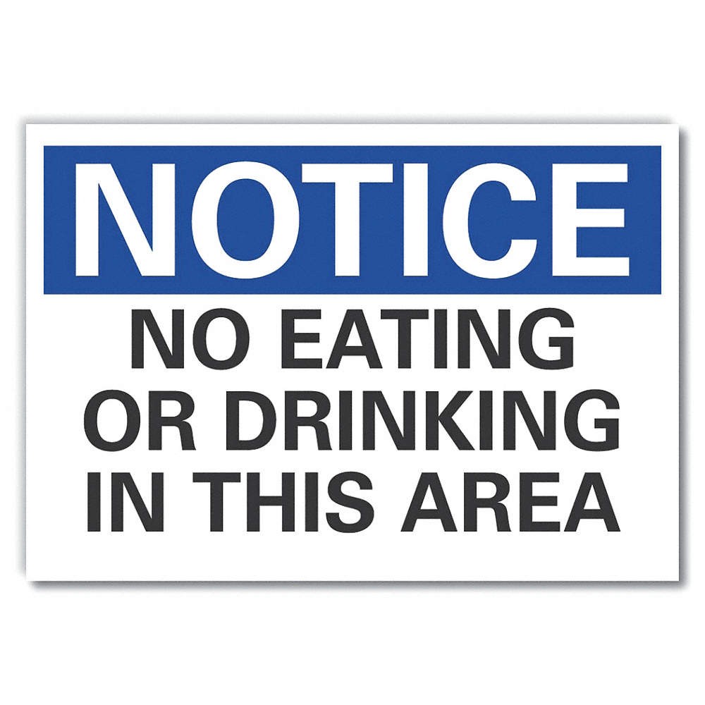 LYLE LCU5-0166-ED_14x10 Notice Sign,10in x 14in,Non-PVC Polymer 456K70