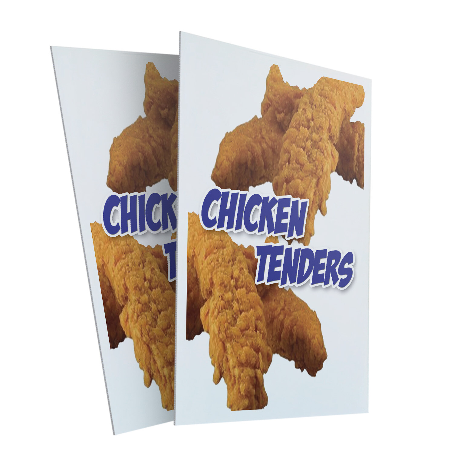 Chicken Tenders 24″ x 36″ 2 Pack Of Store Sign Plastic Or Decal
