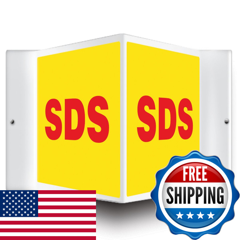 Accuform Psp768 Projection Sign 3D Sds 8 X 12 Panel 0.10 Thick High-Impact