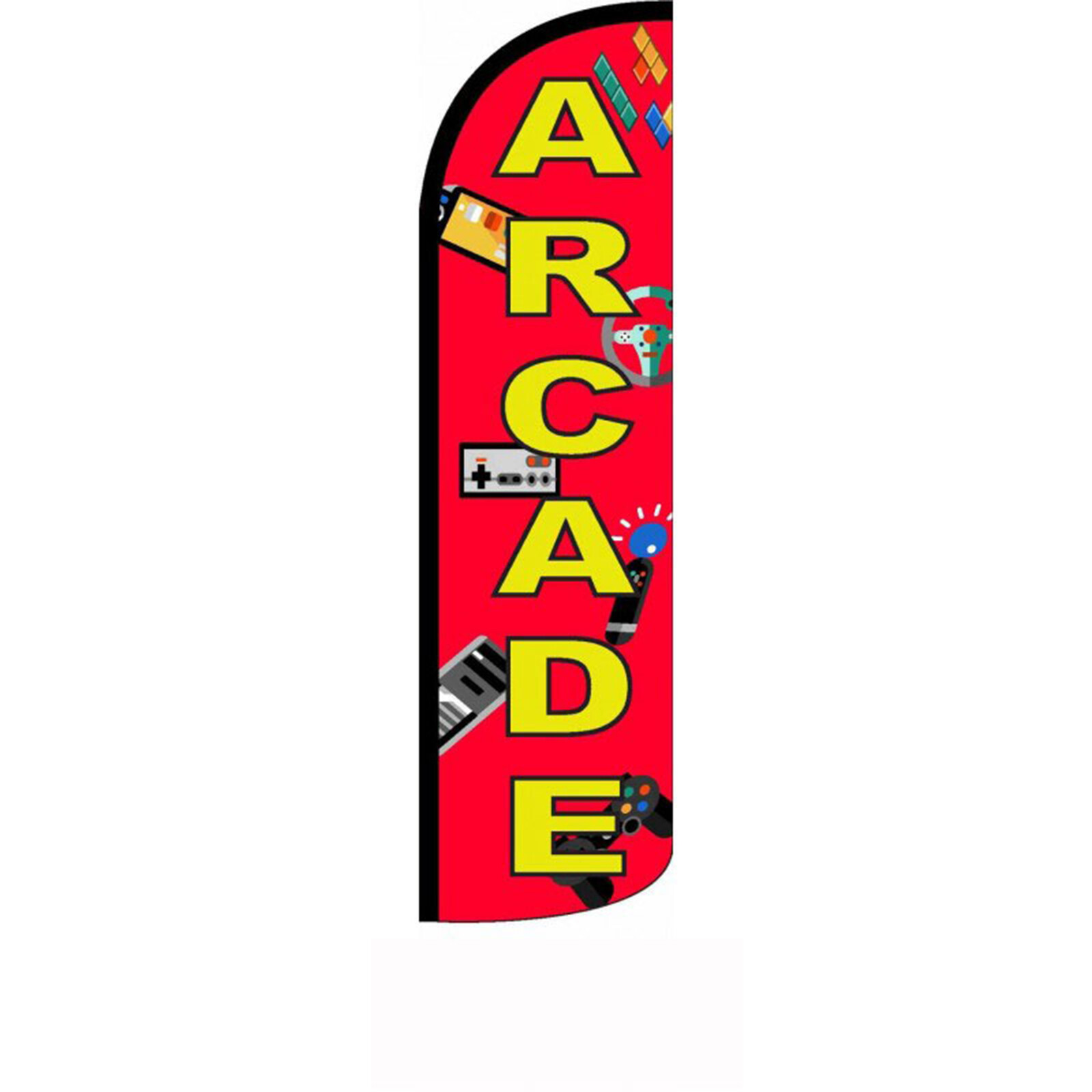 Arcade 2 1/2 ft X 11 1/2 ft Windless Swooper Flag