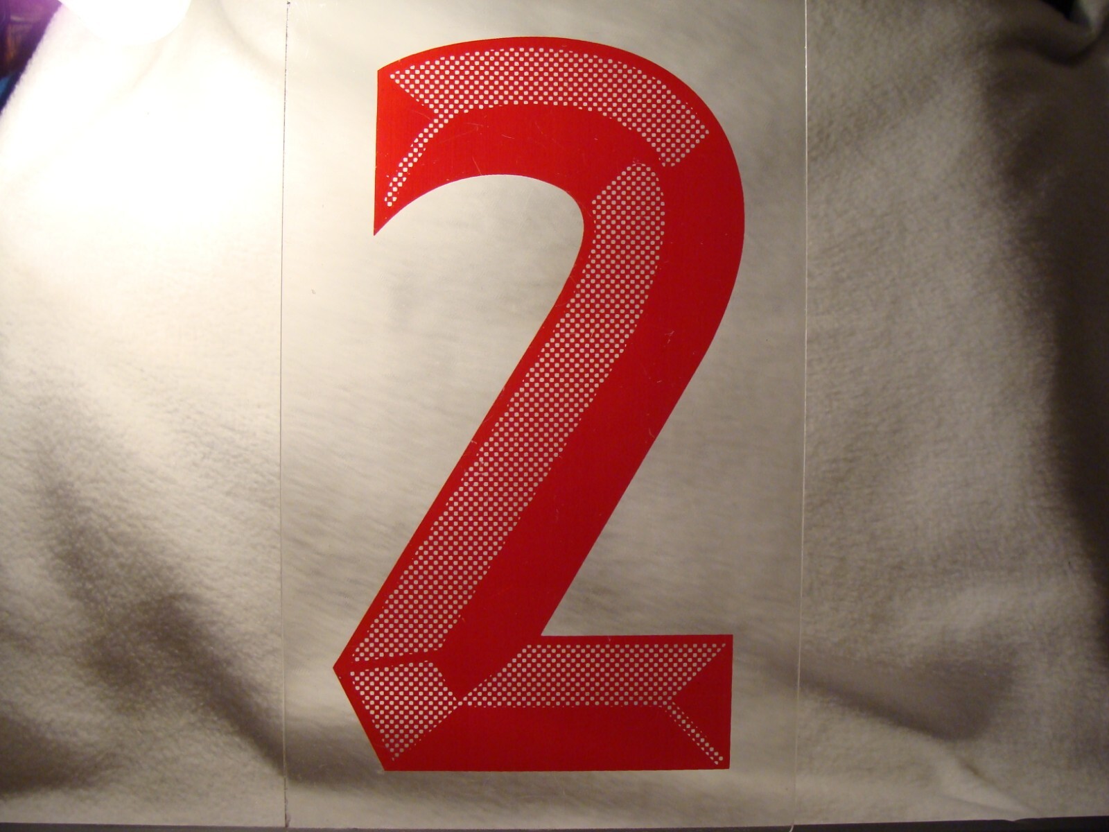 E-Z Change 8″ Marquee Sign Number 3-D Style Number “2” Used