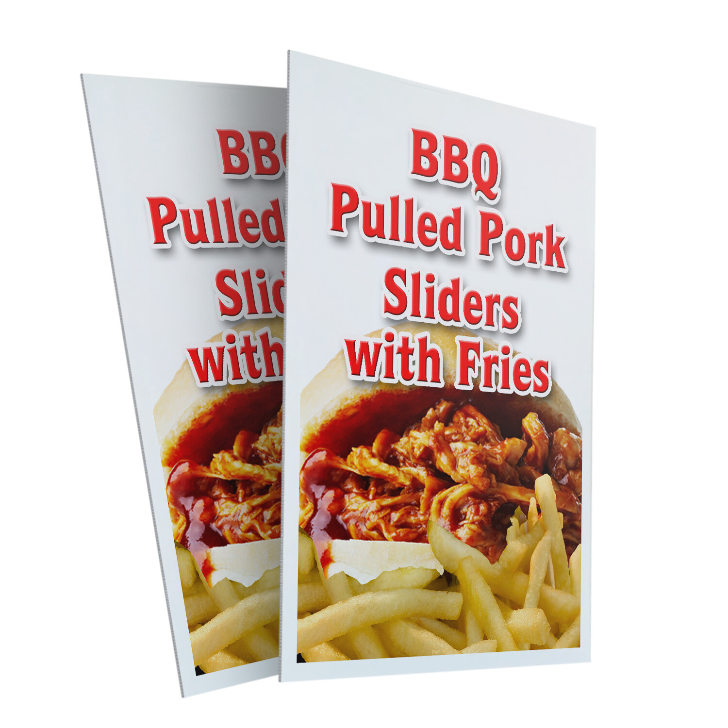 Bbq Pork Sliders 24″ x 36″ 2 Pack Of Store Sign Plastic Or Decal