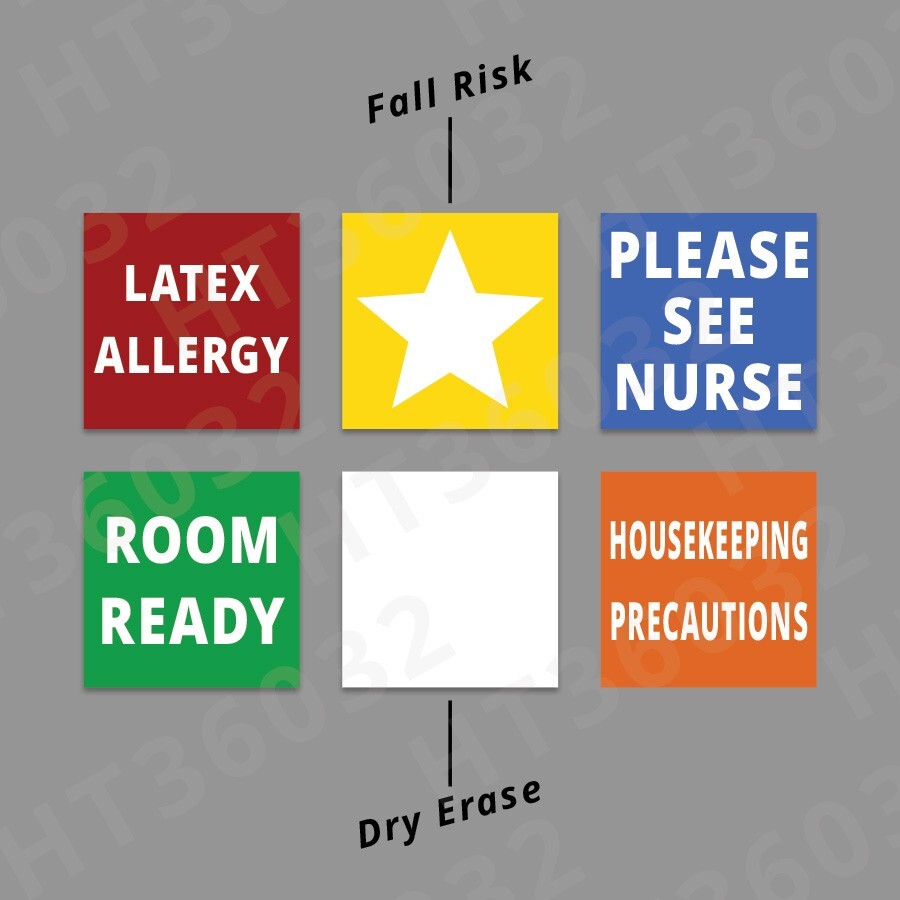 Medical Hospital Nurse Fall Risk Room Allergy Dry Erase Door Frame/Jam Magnets