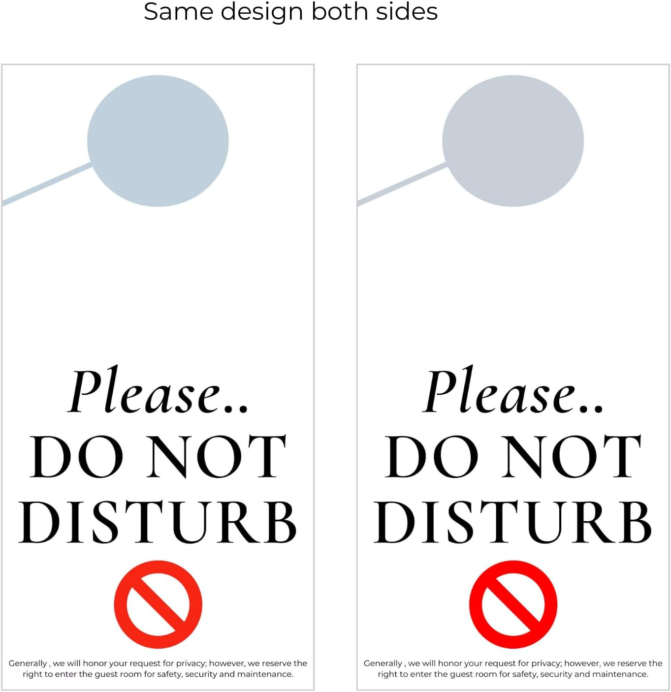 Hotel DND Do Not Disturb Sign Hanger for Door, Sold in Bulk Pack of 100 DND H…