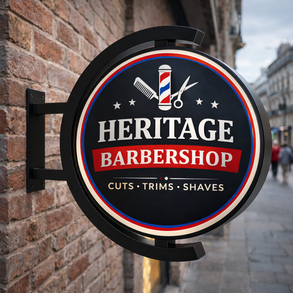 illuminated round sign