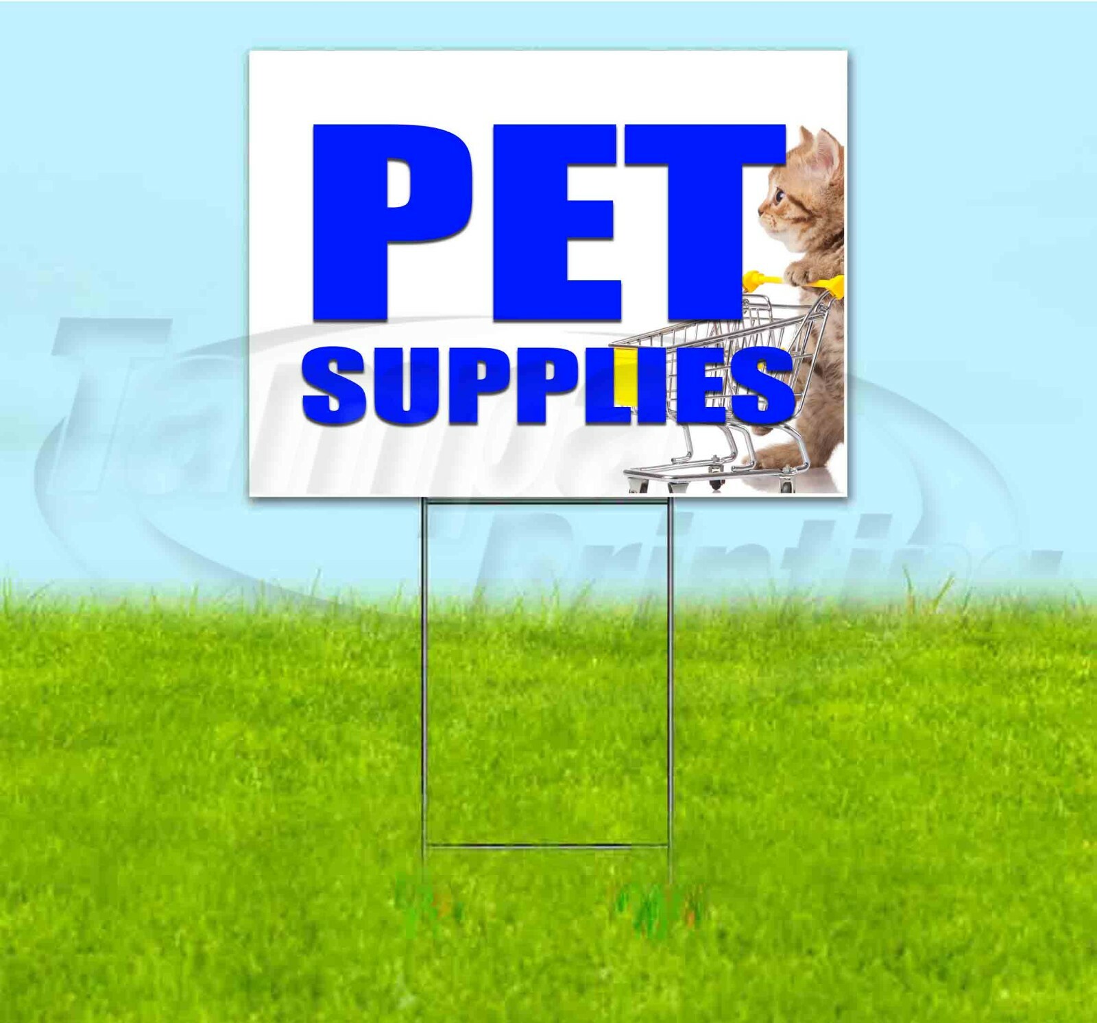 PET SUPPLIES 18×24 Yard Sign WITH STAKE Corrugated Bandit USA BUSINESS STORE