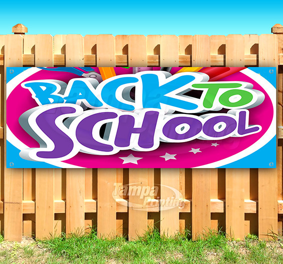 BACK TO SCHOOL Advertising Vinyl Banner Flag Sign Many Sizes SB01031