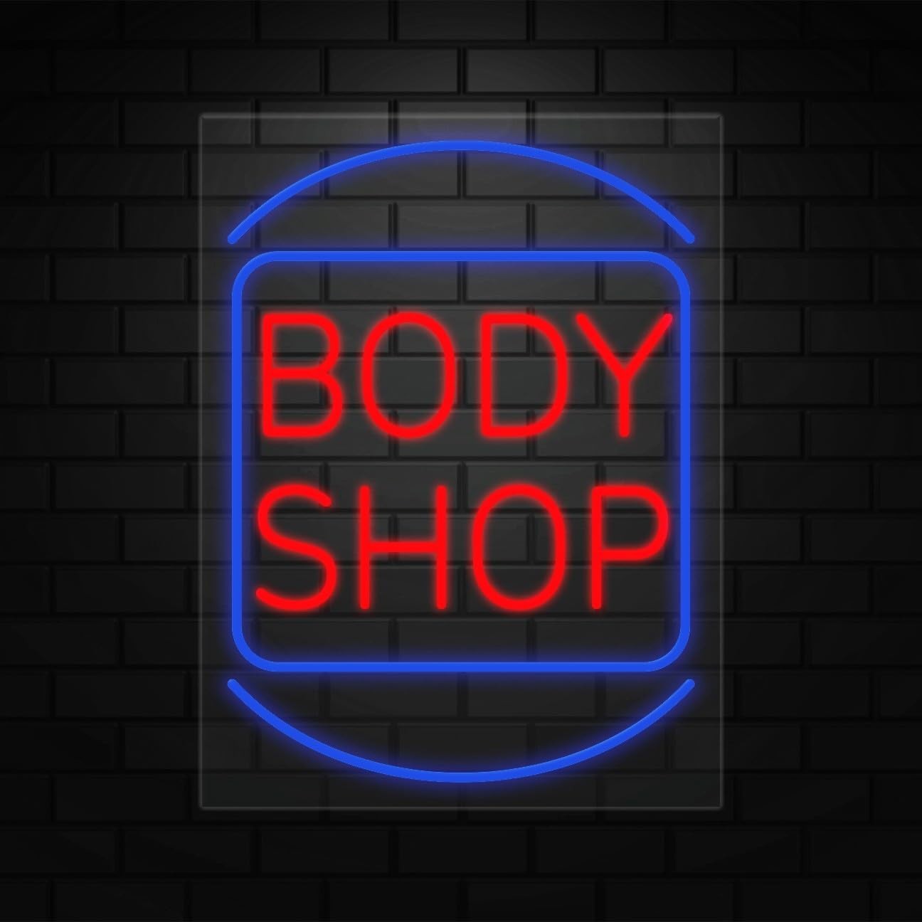 Body Shop Neon Sign for Retail Displays | LED Flex Neon | 18″W x 24″H x 1″D
