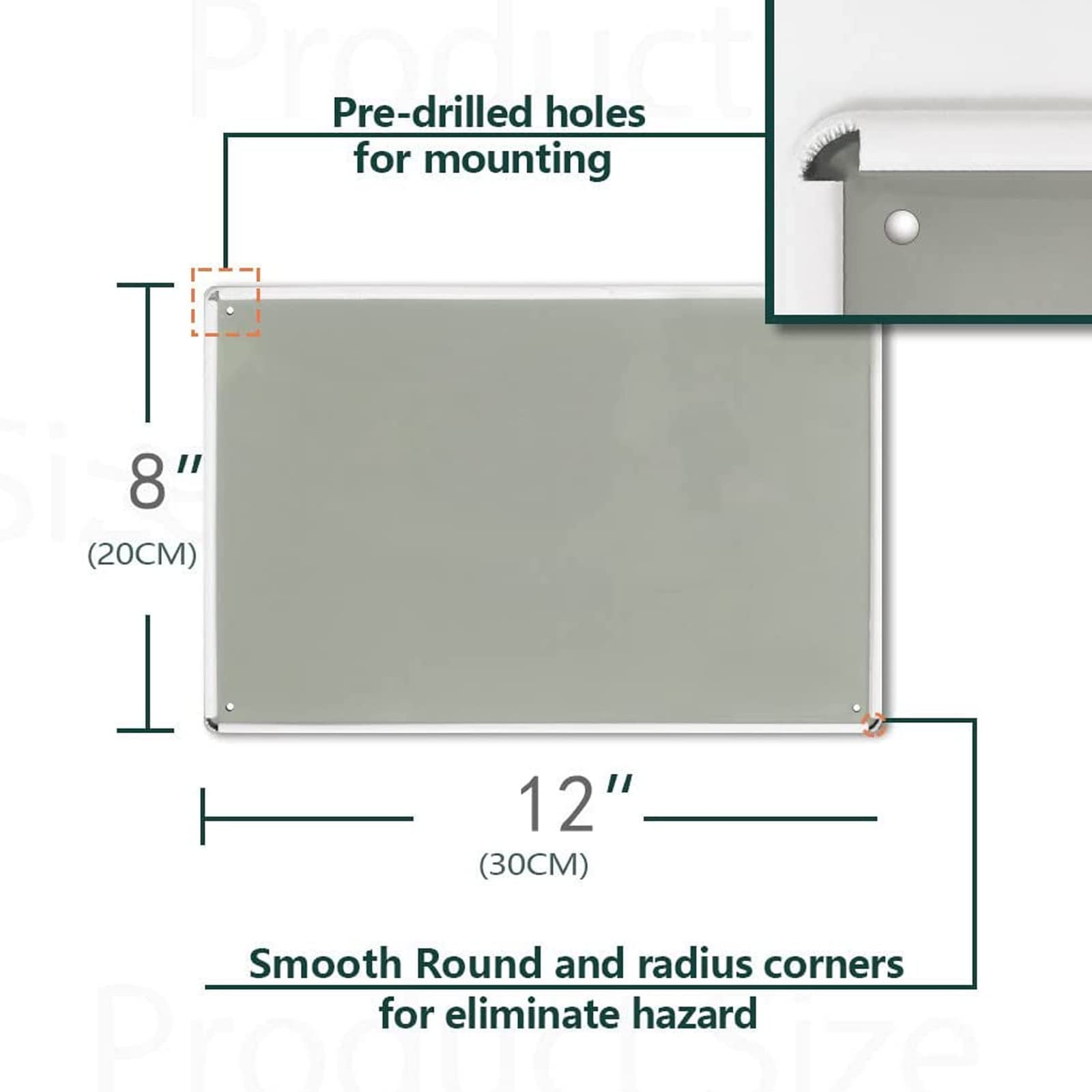 8×12 Inch Custom Metal Office Door Meeting With Left Arrow Sign Heavy Duty