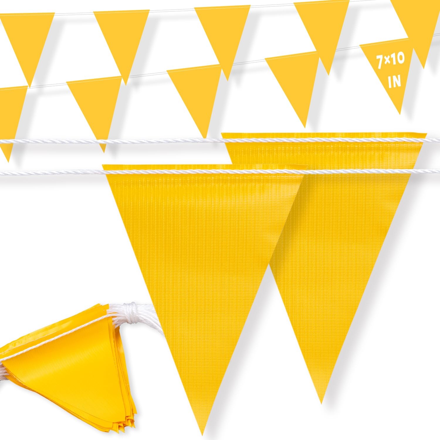 Bandera de 32 metros (105 pies), 18 x 25 cm (7 x 10 pulgadas) obras construcción