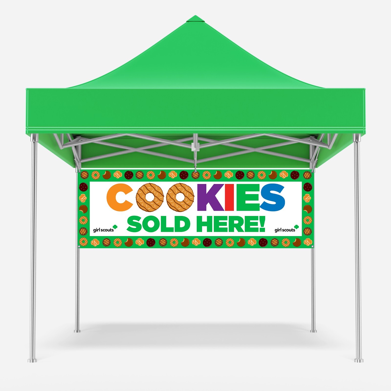 Girl Scout Cookies for Sale – Event Tent Banner – Bake Sale – Promotional Sign