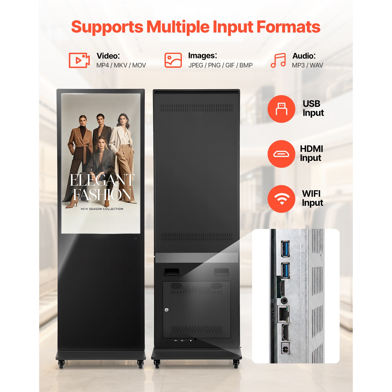 Uimoso 43 in Indoor Digital Signage Floor Standing LCD Advertising Display Kiosk