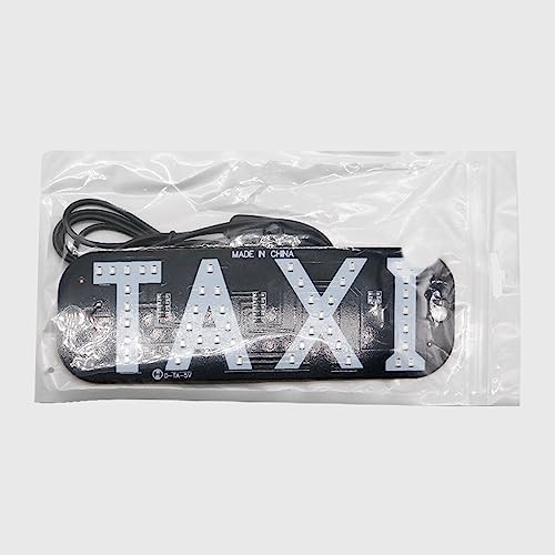 Juren 1pcs Taxi Sign Light USB On/Off Button, Bright Taxi LED Sign, Suction Cup
