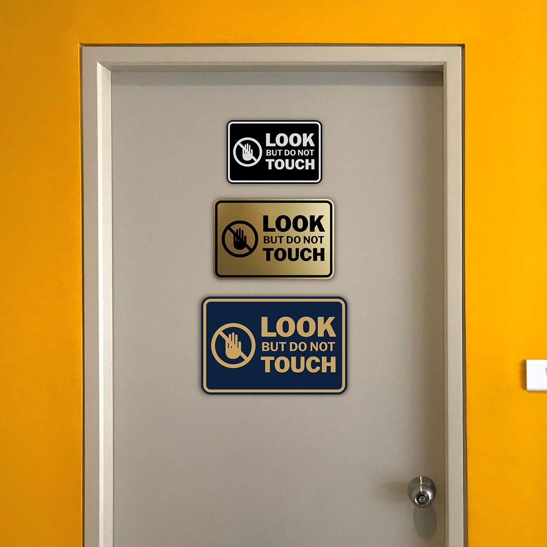 Classic Framed Look, But Do Not Touch Sign Black – Small