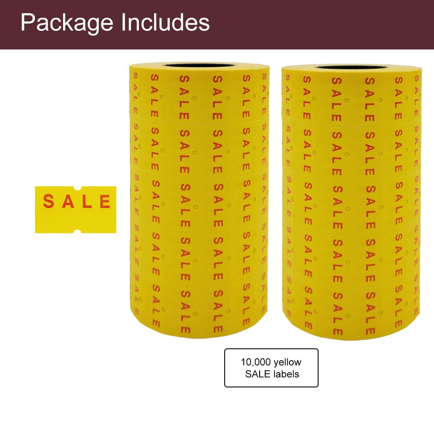 Motex 1 Line Labels – 10,000 “Sale – Fluorescent Yellow Blank Price and Date …