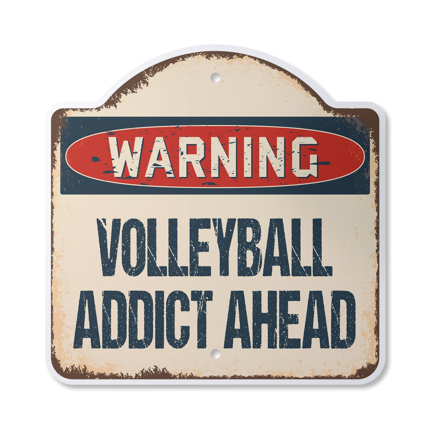 Volleyball Addict Plastic Sign Sport Team Sand Beach Coach Volley Ball