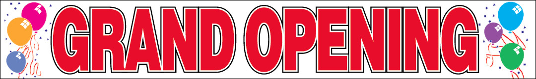 3×15 ft GRAND OPENING Vinyl Banner Sign New – balloons