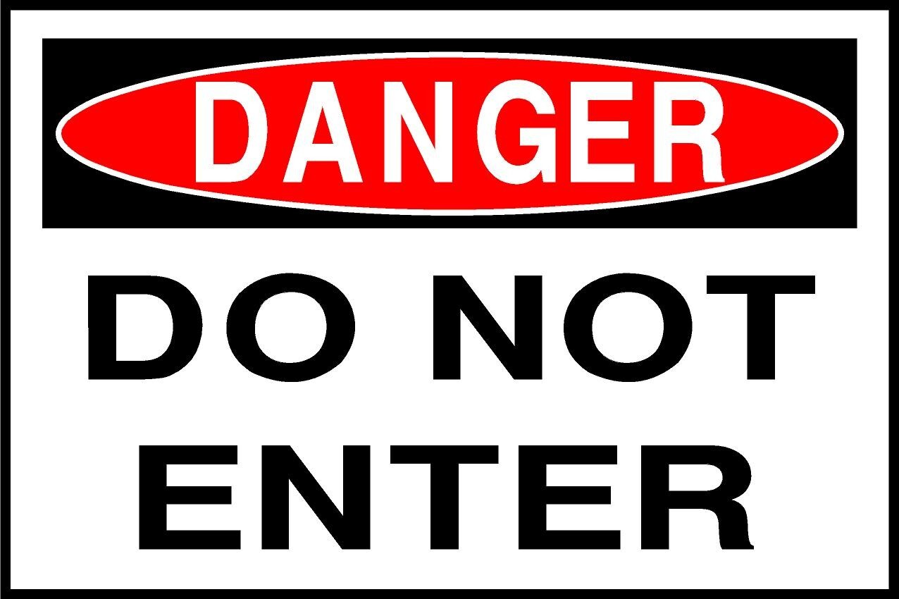 Danger Do Not Enter Aluminium Reflective Sign for Construction & Building Site