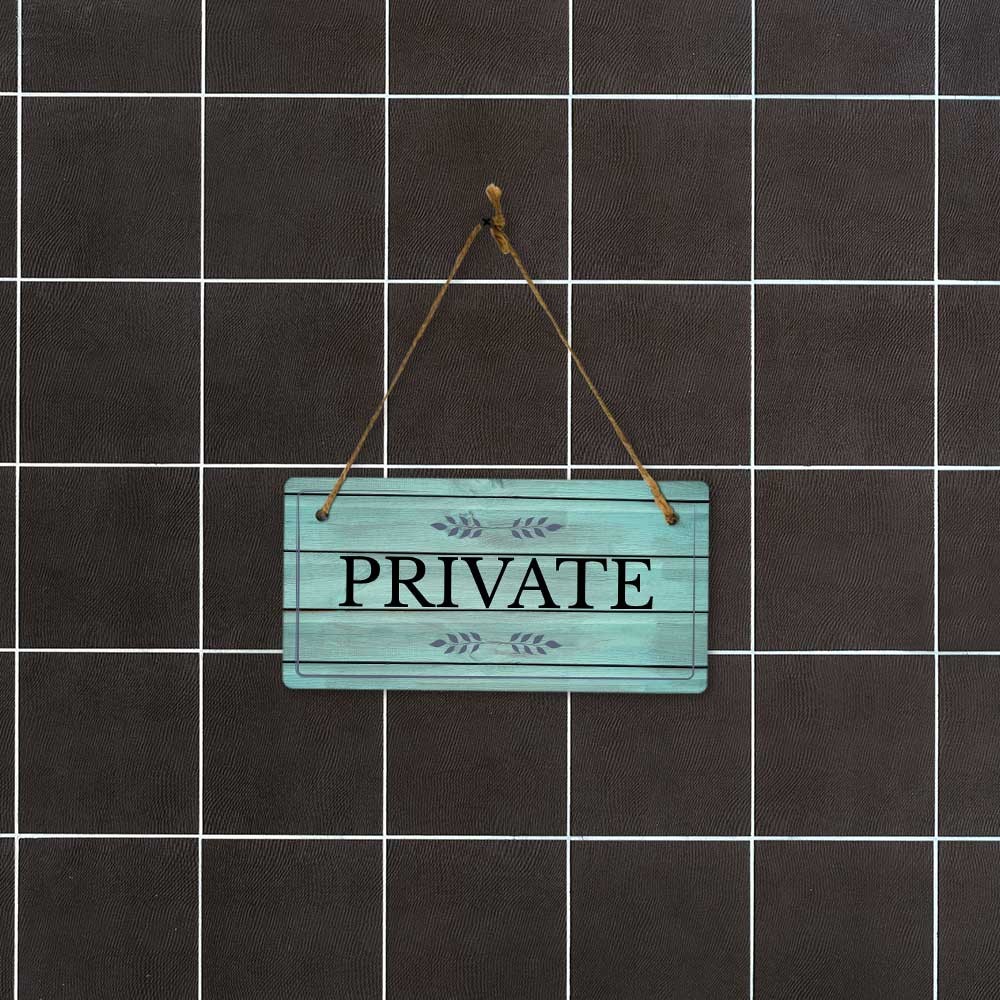 Access & Entry Control | Rustic Light Green Wood 5 x 10″ Hanging Signs