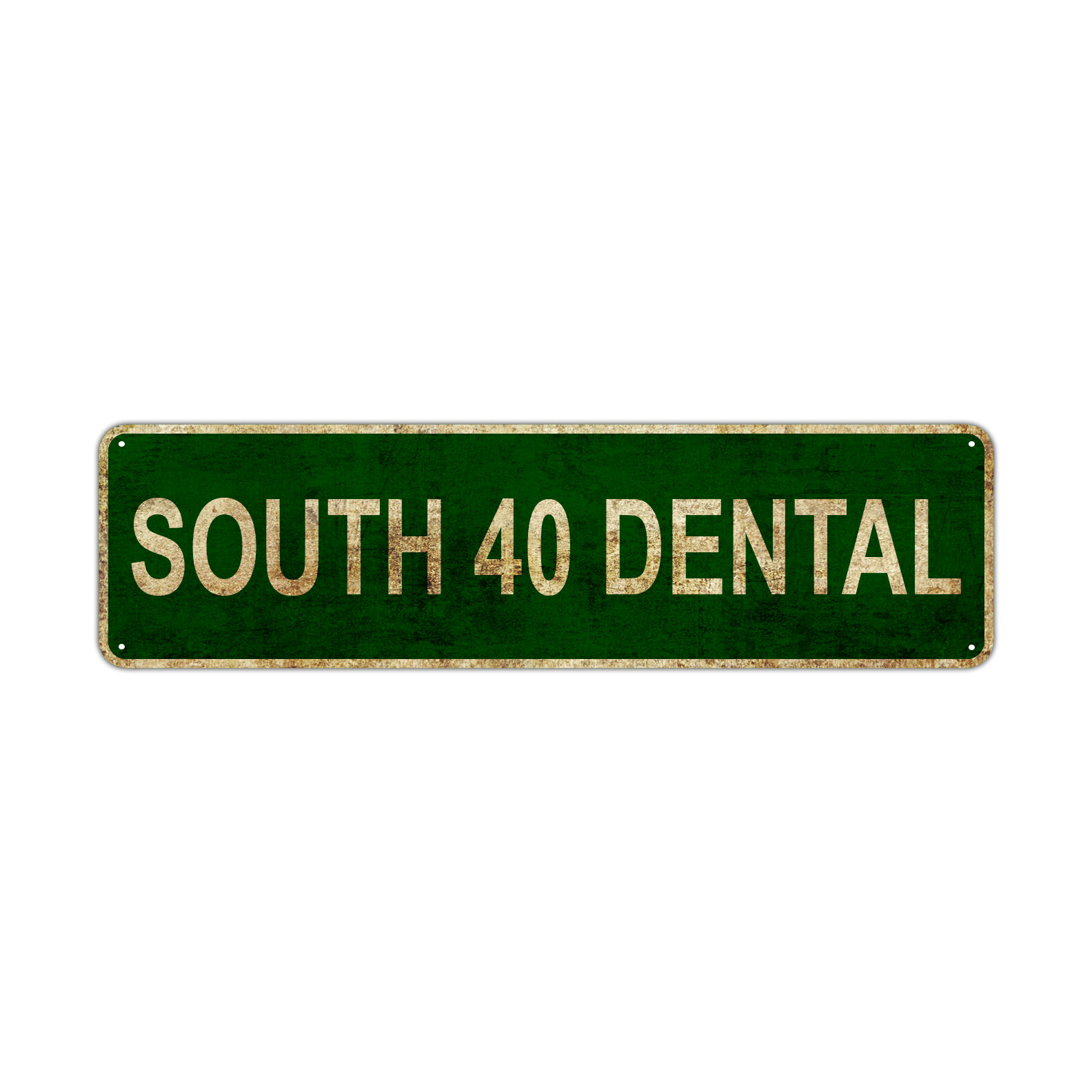 South 40 Dental Street Sign For Grande Prairie Canada Dental Clinic Vintage Sign
