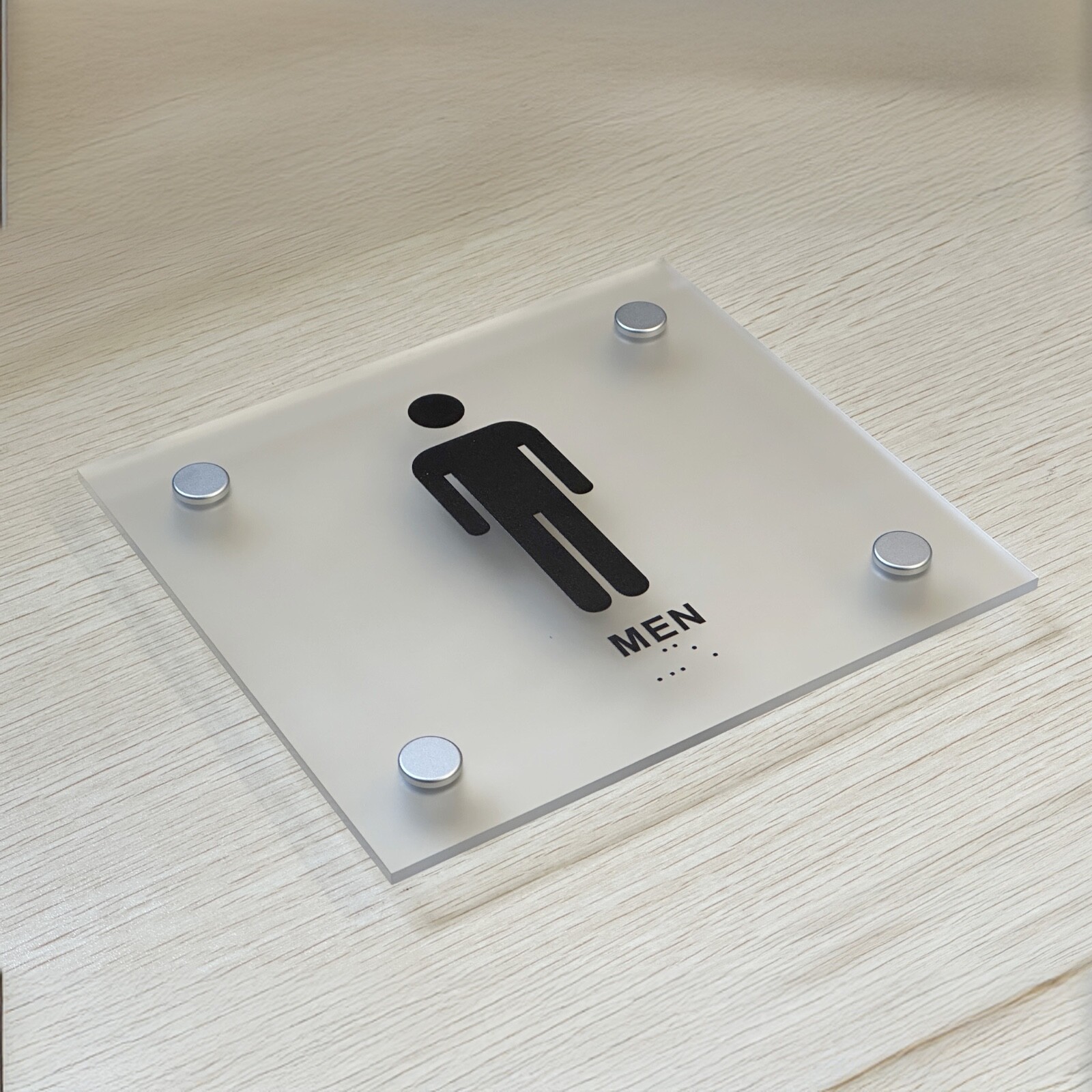 Wall Frosted Acrylic Sign with Spacers
