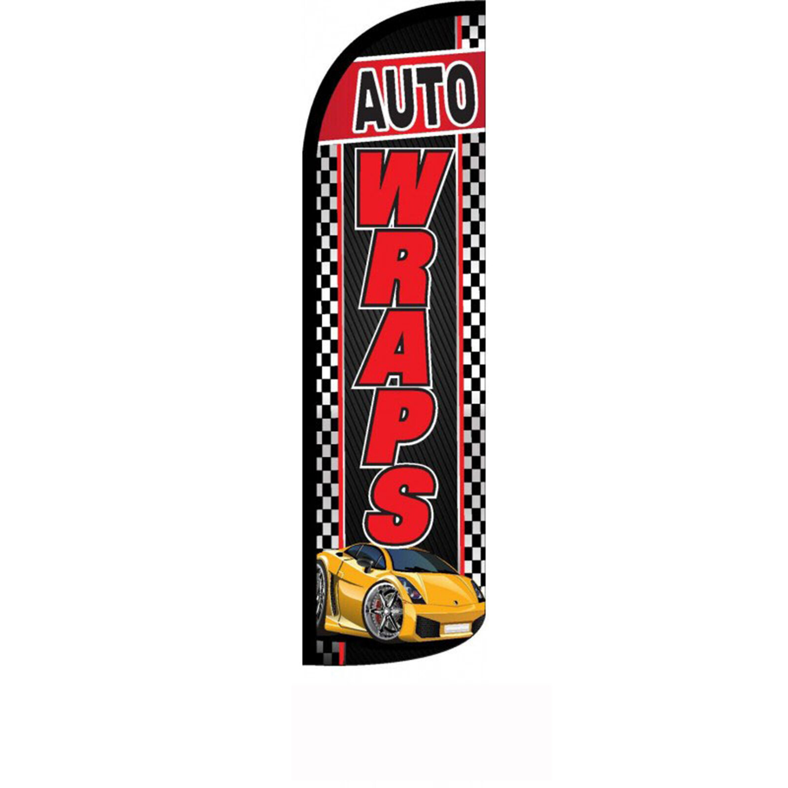 Auto Wraps 2 1/2 ft X 11 1/2 ft Windless Swooper Flag