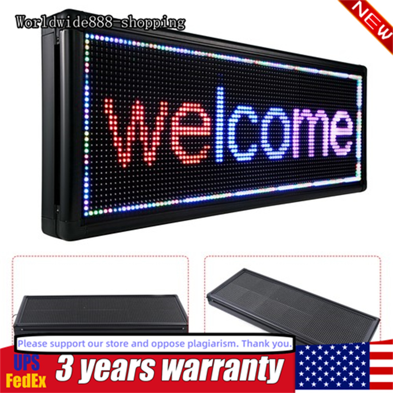 40×15″ Outdoor LED Sign Programmable Scrolling Message Display Board Advertising