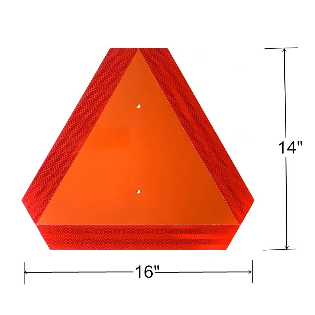 14×16 Inch Rust Free Aluminum Alow Moving Vehicle Triangle Sign for Tractor Golf