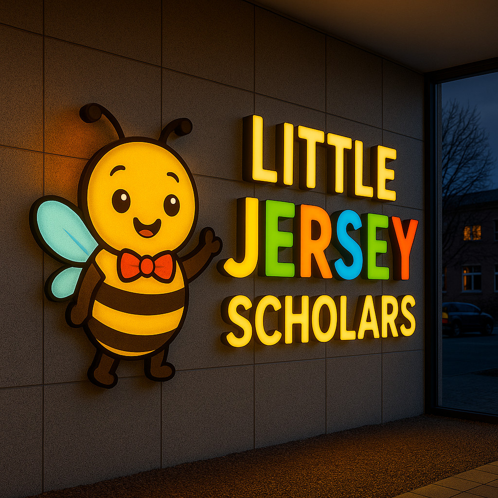 Montessori Preschool Daycare LED Channel Letters Custom Outdoor Storefront Sign