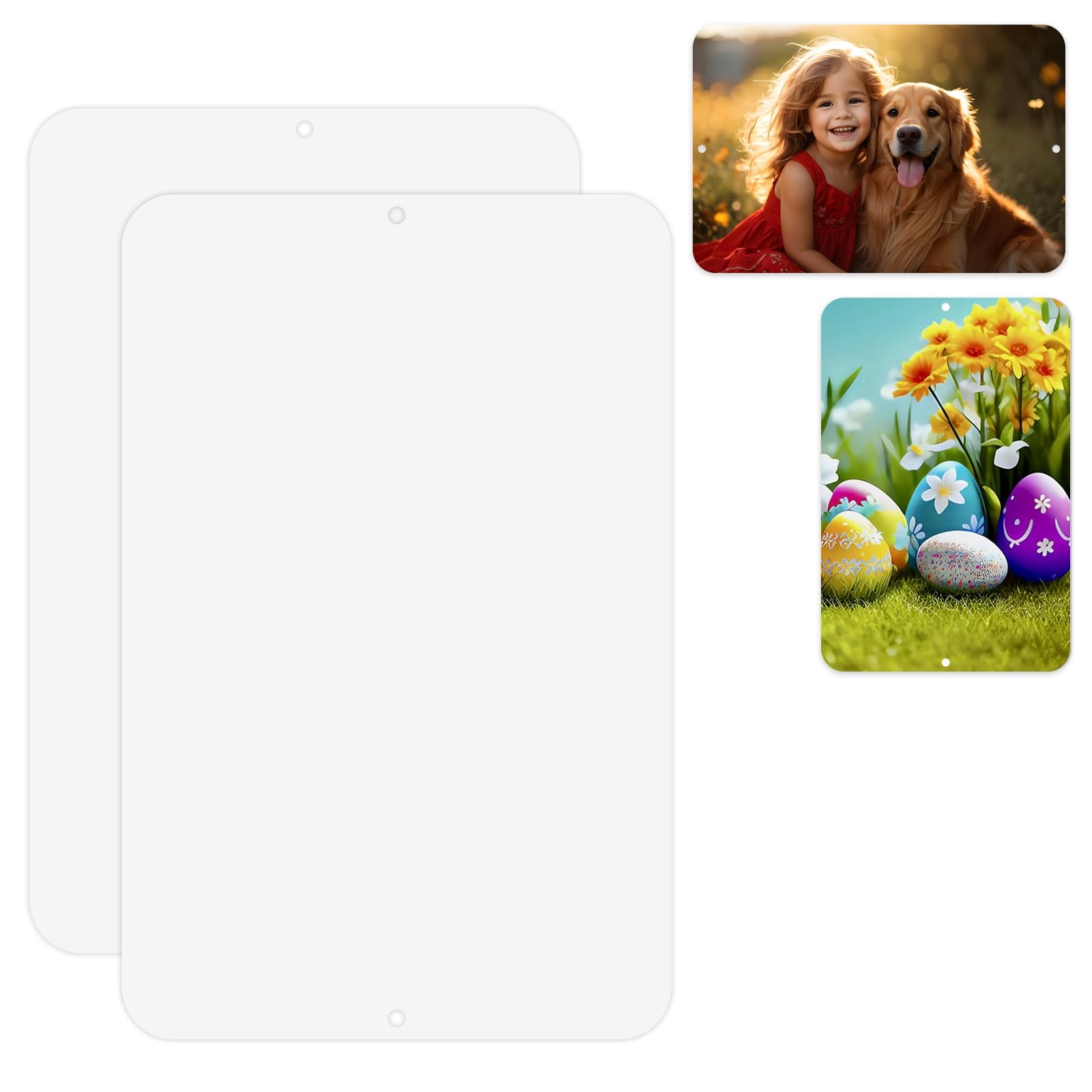 2 Pack 18″ x 12″ White Blank Sublimation Metal Sign for DIY Printing,Wall Decor