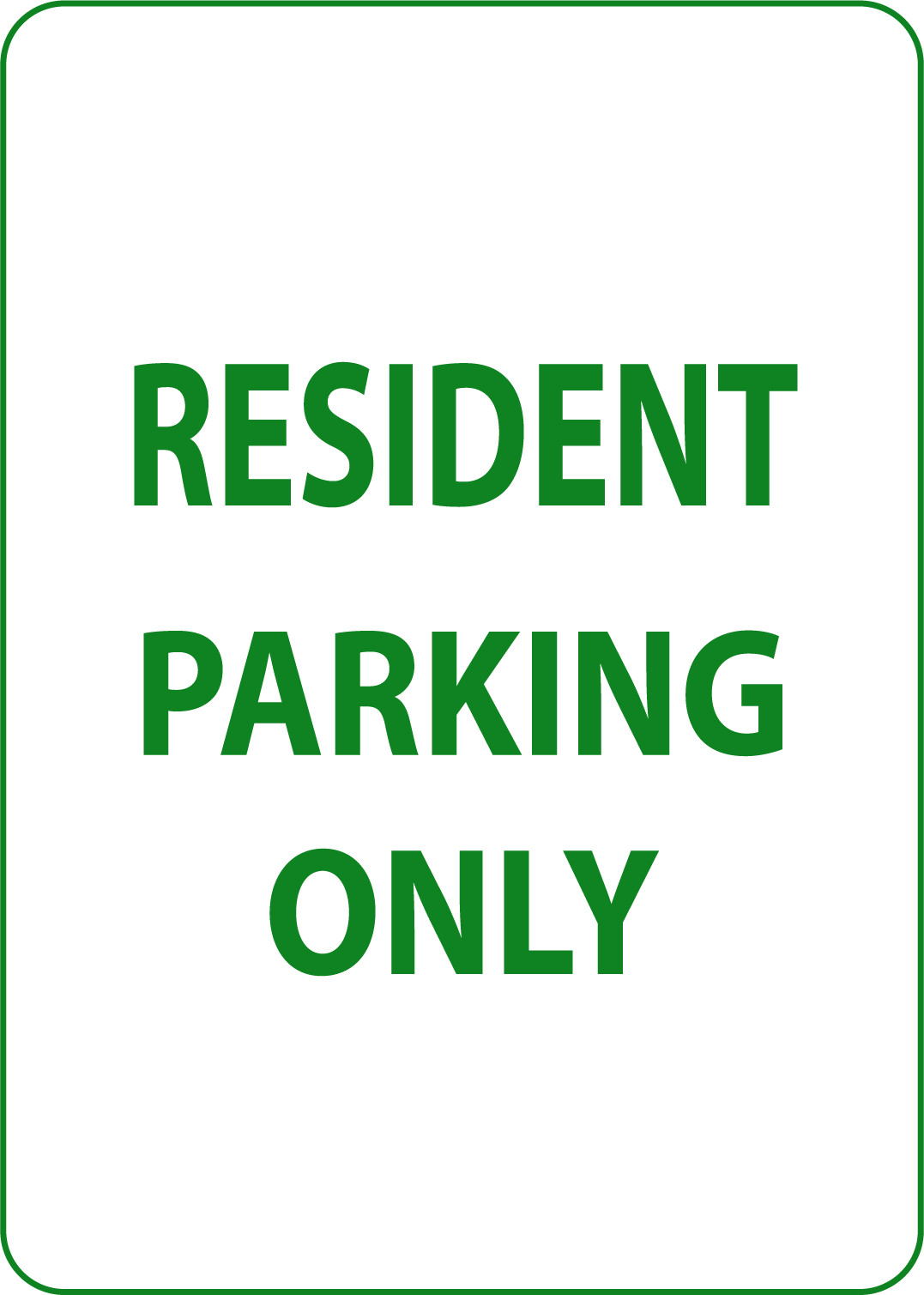 RESIDENT PARKING ONLY | Adhesive Vinyl Sign Decal