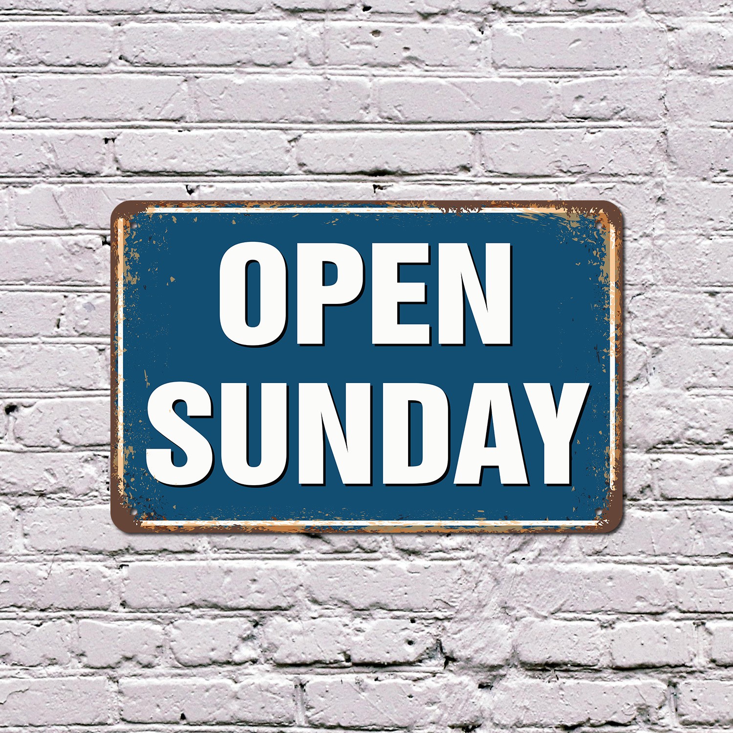 Open Sunday Street Sign Yes We Are Open Durable Perfect for shop Cafes Counters