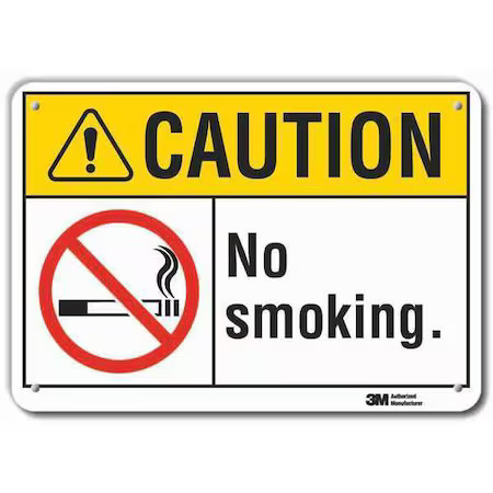 Lyle Lcu3-0074-Ra_10X7 No Smoking Sign, 7″ H, 10″ W, Vertical Rectangle,
