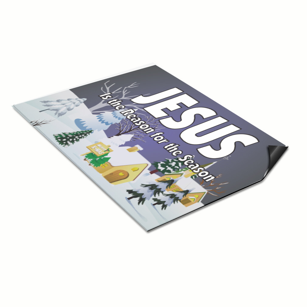 Car Magnet Set of 2 Jesus Is The Reason for Season A Industrial Sign
