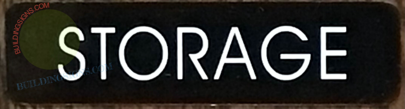 STORAGE SIGN (2X7.75, BLACK BACKGROUND) -REF24-1027