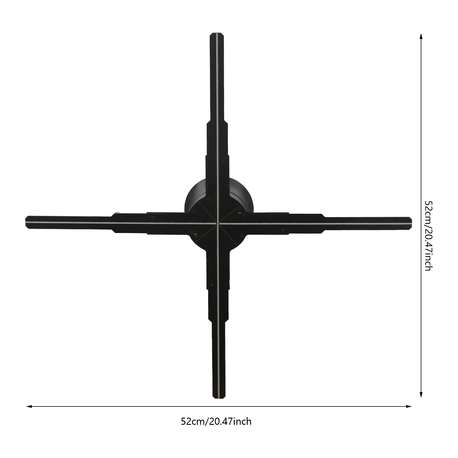 19.6in 3D Hologram Fan 552 LED 1600×552 Resolution Ratio with Remote,APP Control