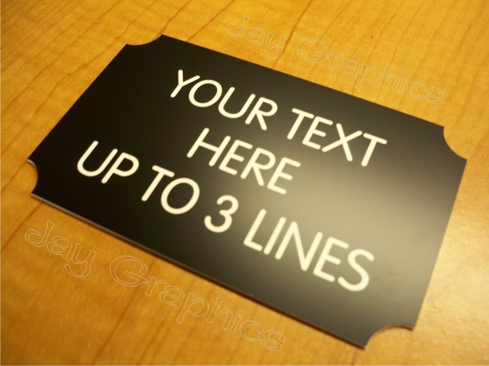 Custom Engraved 3×5 Black Plaque Office Sign | Add Your Wording | Wall or Door